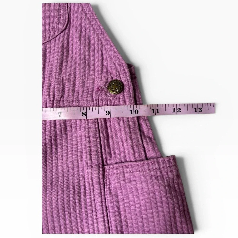 Vtg OshKosh B'Gosh Purple Label Lavender Corduroy Pinafore USA Union Made 2T